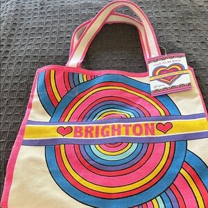 Brighton Pink and Blue Circular Pattern Tote Rainbow bright tote
